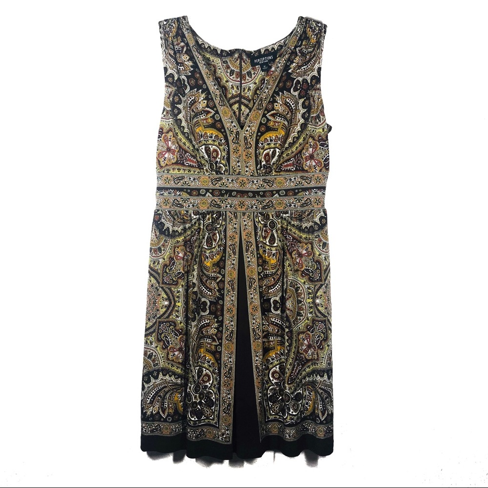 Perceptions V neck printed dress